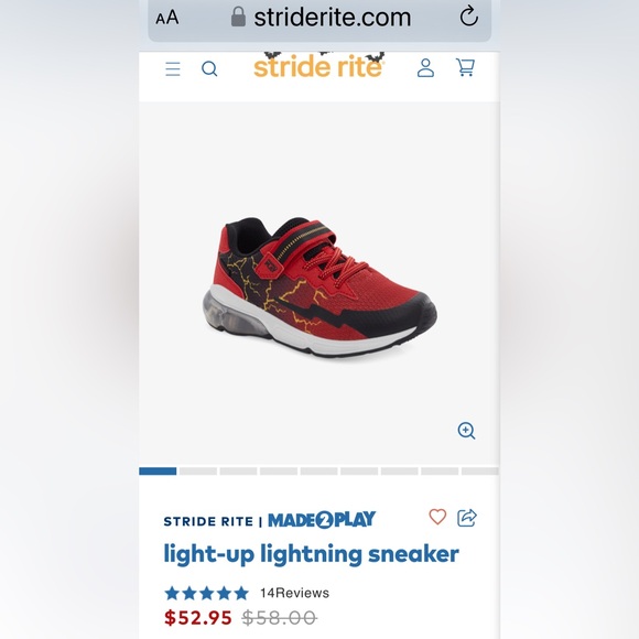 ✨ PRICE DROP! ✨ NWT STRIDE RITE Light-Up Lightning Sneaker Boys Size 3M - Picture 7 of 7